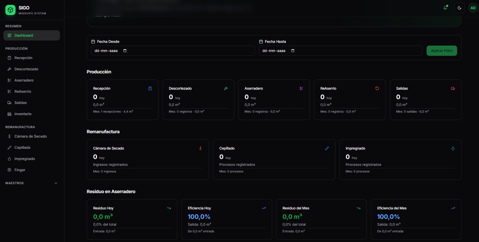 SIGO Madexpo - Sistema de Gestión de Operaciones